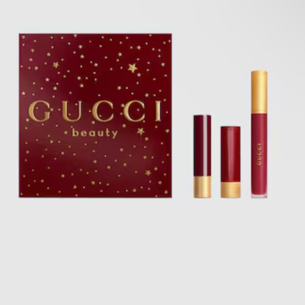 NWT Gucci Rosso Ancora lipstick trio gift set